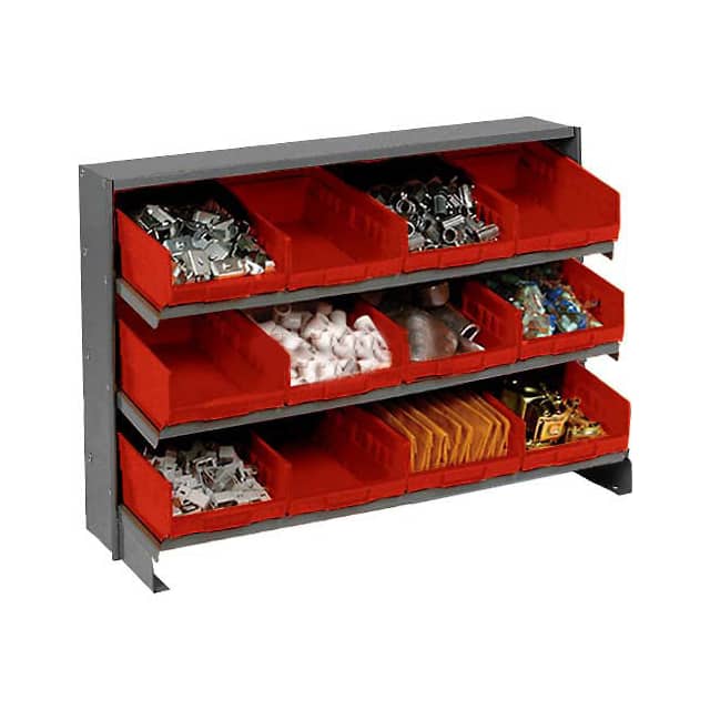 603423RD 3 SHELF BENCH RACK, (12) 8"W RED