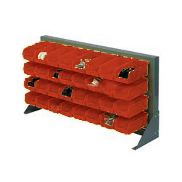 603381RD LOUVERED BENCH RACK W/(22) RED S