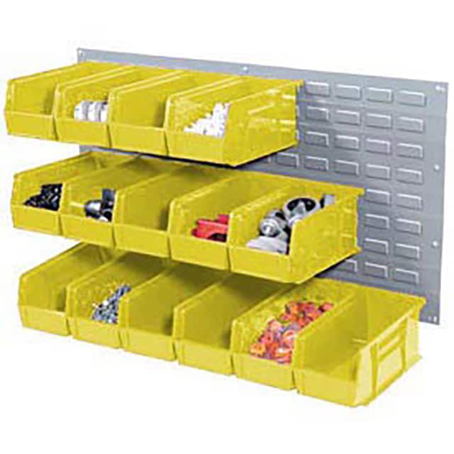 550201YL WALL BIN RACK W/18 YELLOW BINS,
