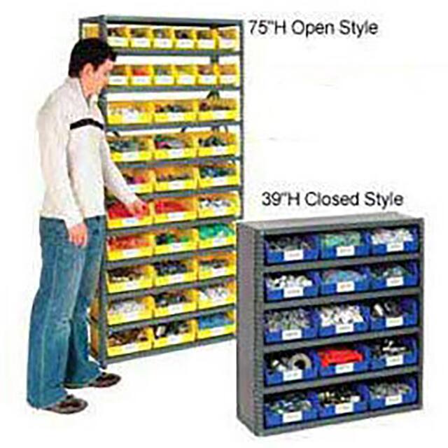 603474YL OPEN STEEL SHELVING, 10 SHELVES
