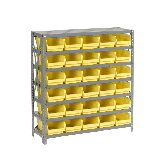 603429YL 7 SHELF STEEL SHELVING W/(30) 4"