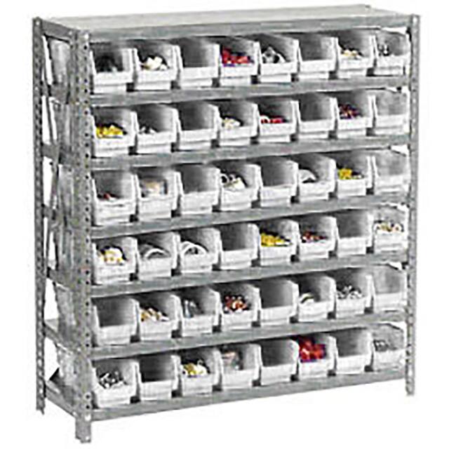 603430WH 7 SHELF STEEL SHELVING W/(48) 4"