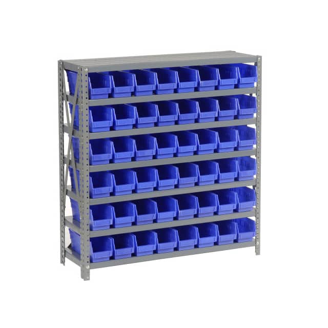 603430BL 7 SHELF STEEL SHELVING W/(48) 4"