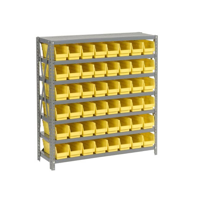 603430YL 7 SHELF STEEL SHELVING W/(48) 4"
