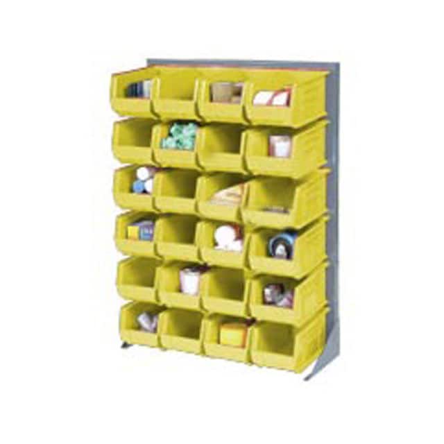 239350YL LOUVERED BIN RACK W/(58) YELLOW