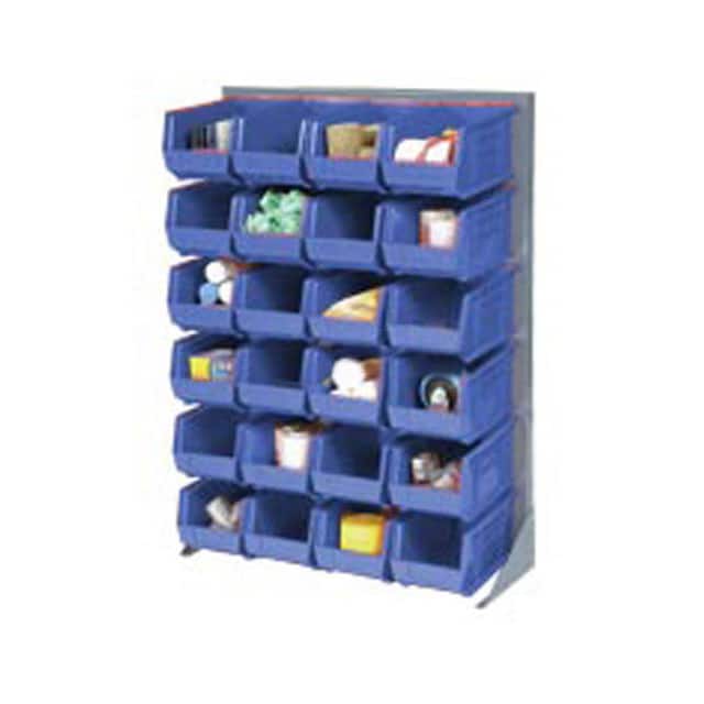 239350BL LOUVERED BIN RACK W/(58) BLUE ST