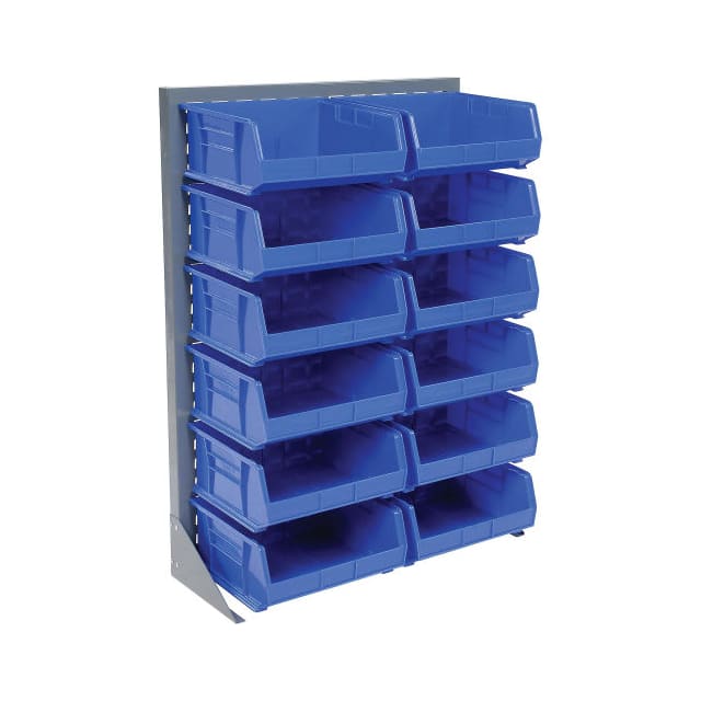 550168BL LOUVERED BIN RACK W/(12) BLUE ST