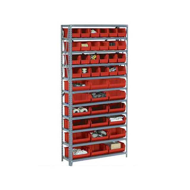 603246RD OPEN BIN SHELVING W/5 SHELVES &