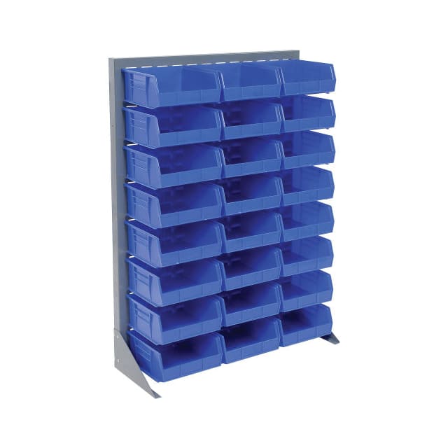 550162BL LOUVERED BIN RACK W/(24) BLUE ST