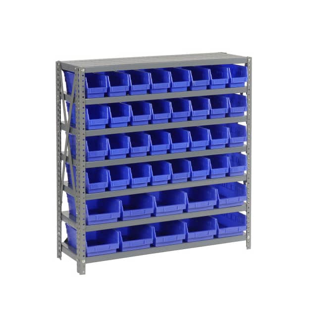 603437BL 7 SHELF STEEL SHELVING W/(42) 4"