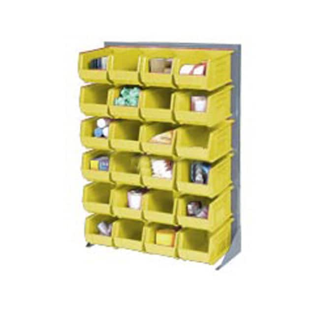 550162YL LOUVERED BIN RACK W/(24) YELLOW