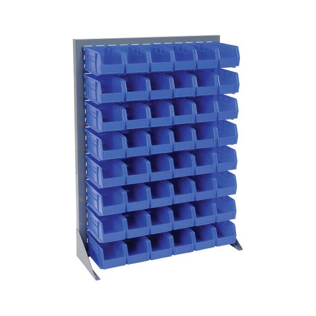 550160BL LOUVERED BIN RACK W/(48) BLUE ST