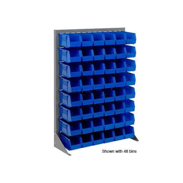 603387BL LOUVERED BIN RACK W/(42) BLUE ST