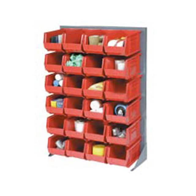 550160RD LOUVERED BIN RACK W/(48) RED STA