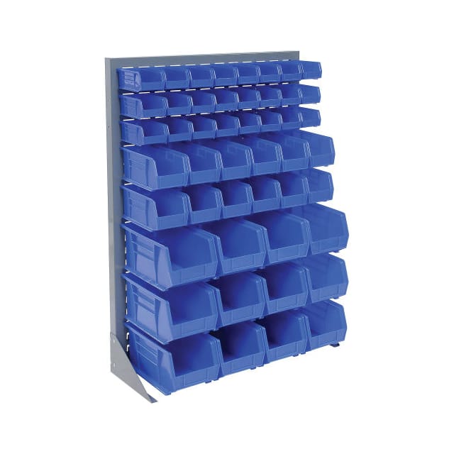 500163BL LOUVERED BIN RACK W/(24) BLUE ST