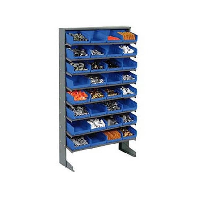603425BL FLOOR RACK, 8 SHELVES W/ (32) 8"
