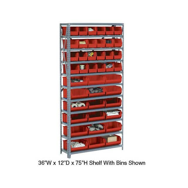 603249RD OPEN BIN SHELVING W/5 SHELVES &