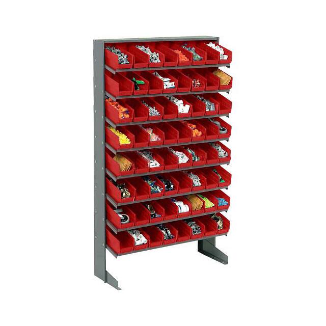 603426RD FLOOR RACK, 8 SHELVES W/ (64) 4"