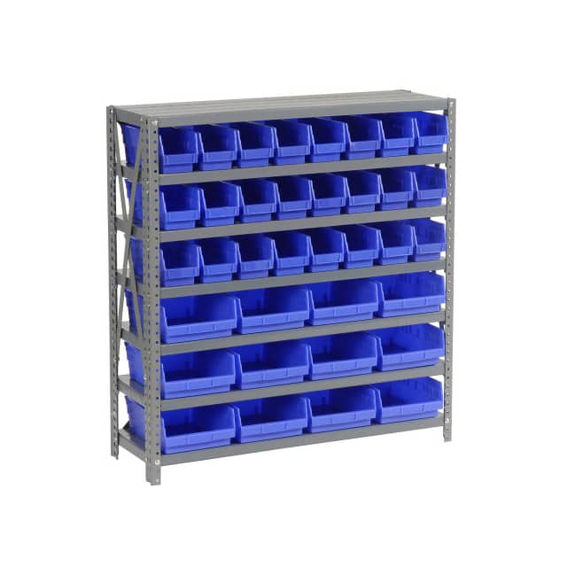 603436BL 7 SHELF STEEL SHELVING W/(36) 4"