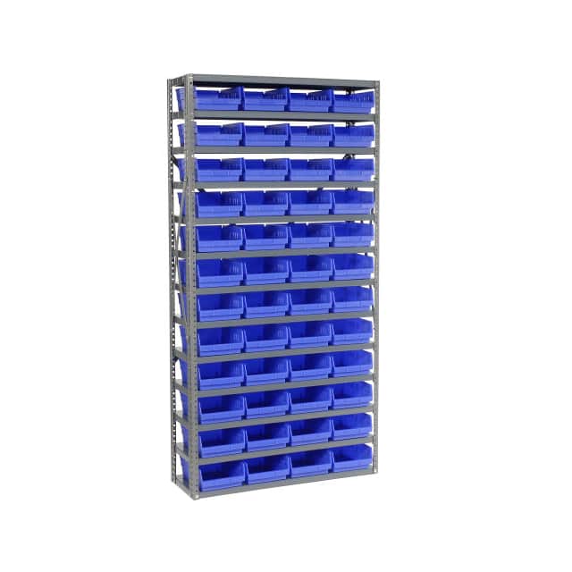 603439BL 13 SHELF STEEL SHELVING W/(48) 4