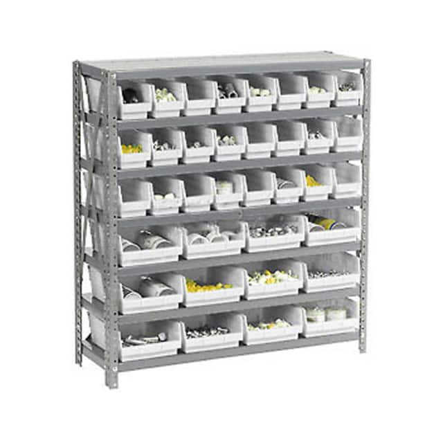 603438WH 7 SHELF STEEL SHELVING W/(48) 4"
