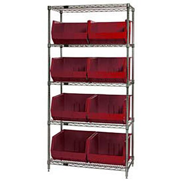 268933RD WIRE SHELVING W/8 GIANT BINS