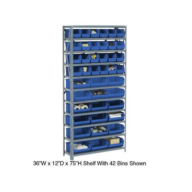 506204BL OPEN BIN SHELVING W/8 SHELVES &