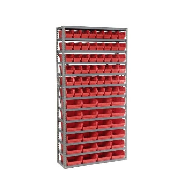 603441RD 13 SHELF STEEL SHELVING W/(72) 4
