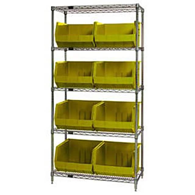 268933YL WIRE SHELVING W/8 GIANT BINS