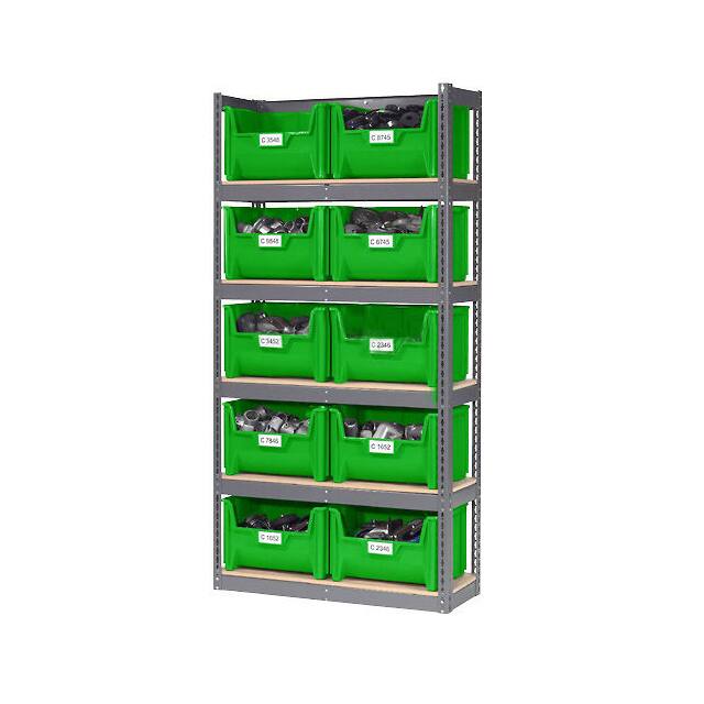 238203GN 5 SHELF BOLTLESS STEEL SHELVING