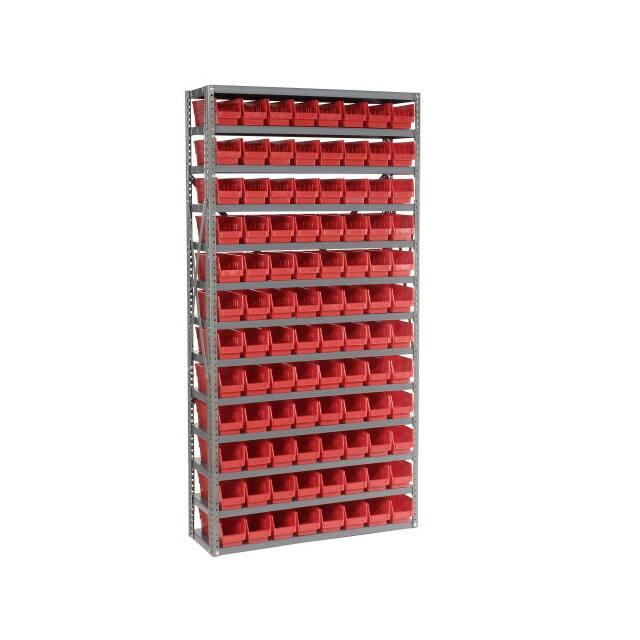 603443RD 13 SHELF STEEL SHELVING W/(96) 4