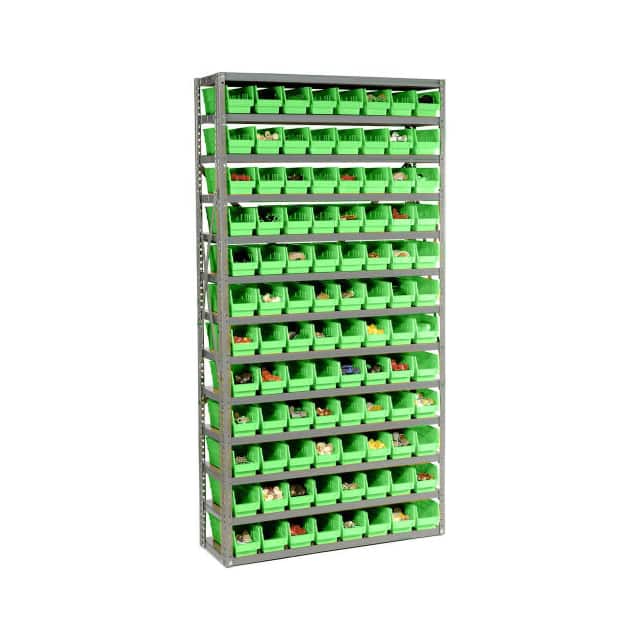 603443GN 13 SHELF STEEL SHELVING W/(96) 4