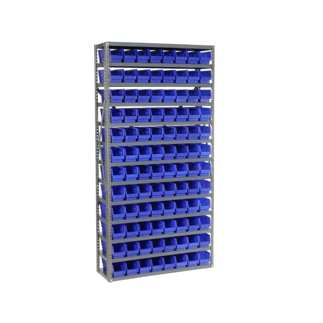 603443BL 13 SHELF STEEL SHELVING W/(96) 4