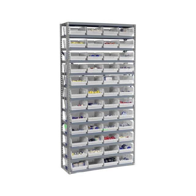 603439WH 13 SHELF STEEL SHELVING W/(48) 4