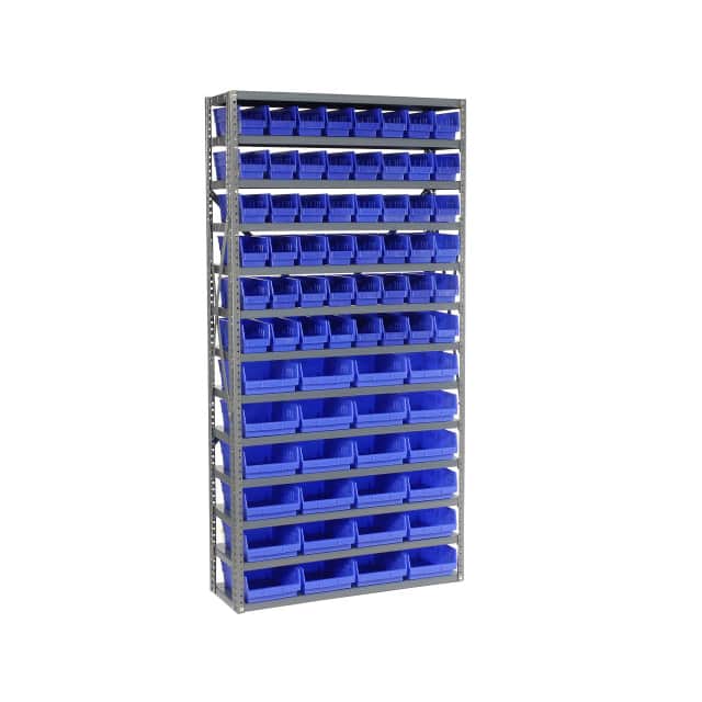 603441BL 13 SHELF STEEL SHELVING W/(72) 4