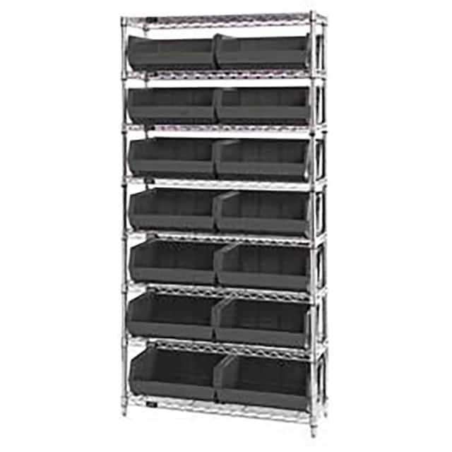 268929BK WIRE SHELVING W/14 GIANT BINS