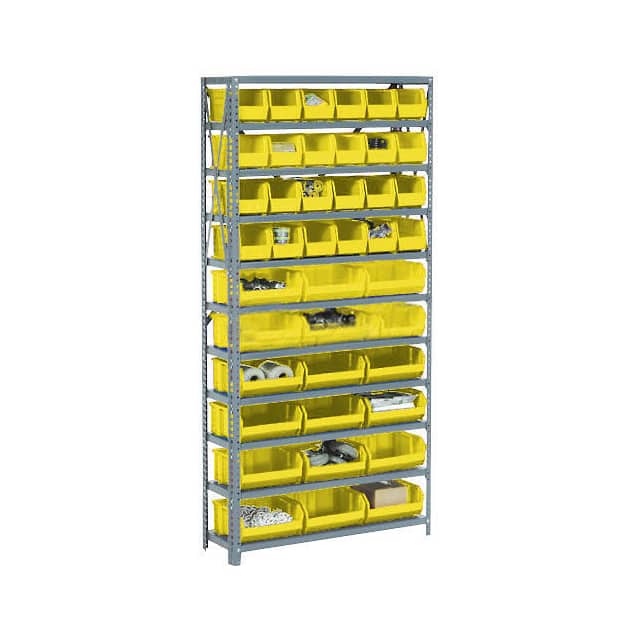 506205YL OPEN BIN SHELVING W/8 SHELVES &