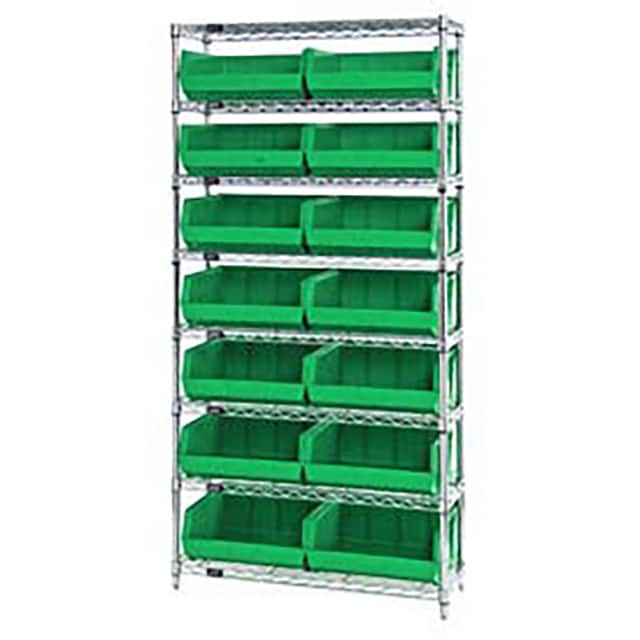 268929GN WIRE SHELVING W/14 GIANT BINS