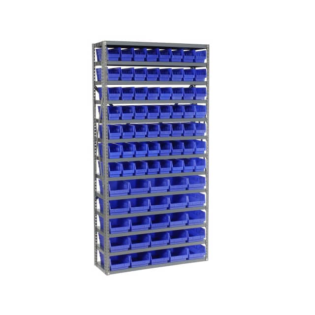603442BL 13 SHELF STEEL SHELVING W/(81) 4