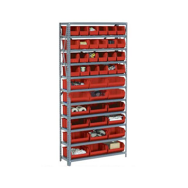 506205RD OPEN BIN SHELVING W/8 SHELVES &