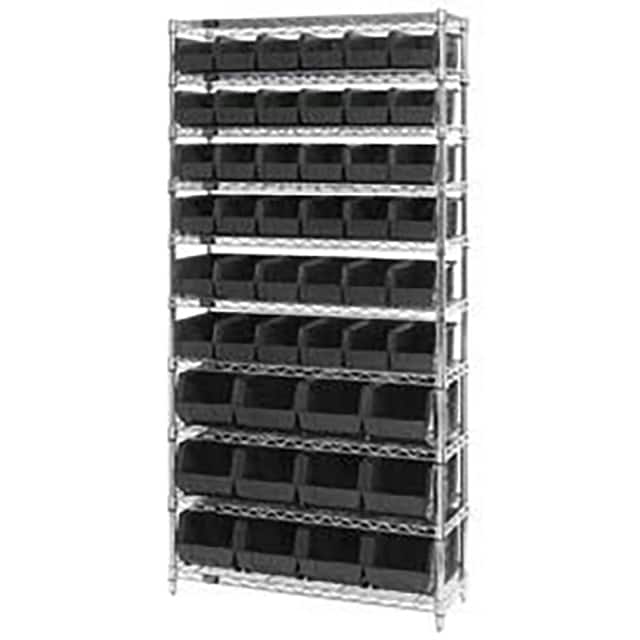 268925BK WIRE SHELVING W/48 GIANT BINS