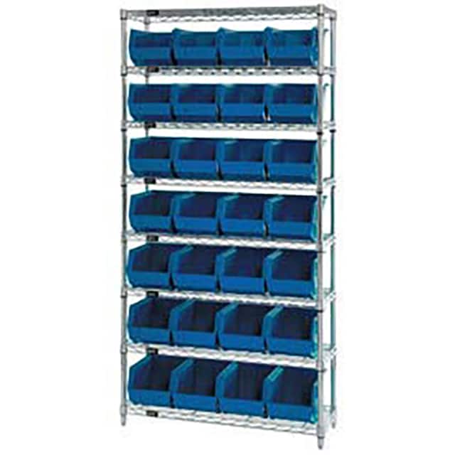 268926BL WIRE SHELVING W/28 GIANT BINS