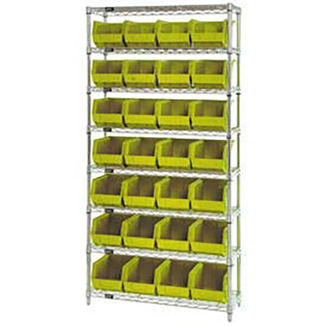 268926YL WIRE SHELVING W/28 GIANT BINS