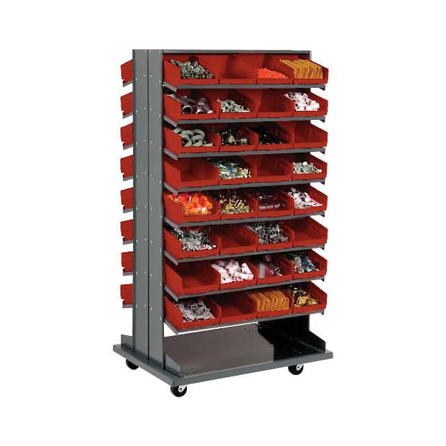 603427RD DOUBLE-SIDED MOBILE RACK, 16 SHE