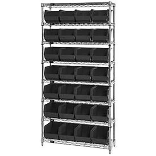 268926BK WIRE SHELVING W/28 GIANT BINS