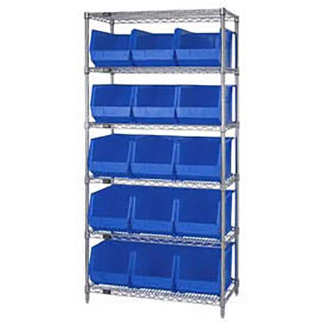 268931BL WIRE SHELVING W/15 GIANT BINS