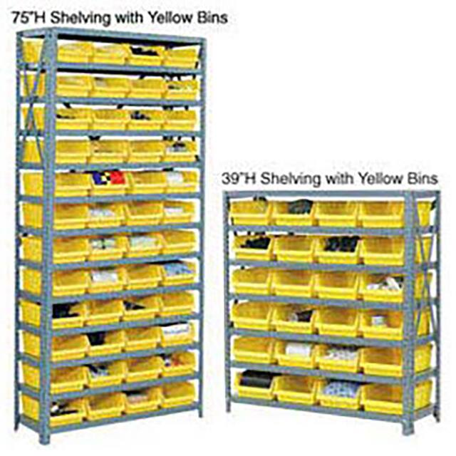 652790BL 13 SHELF STEEL SHELVING W/(36) 4