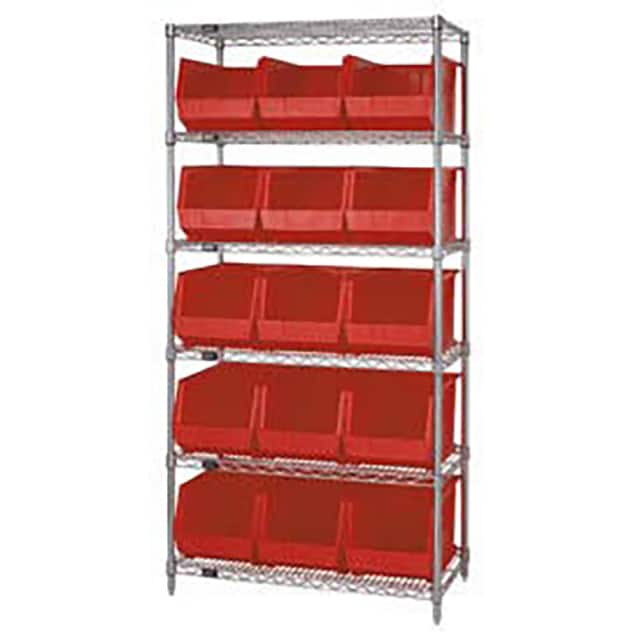 268931RD WIRE SHELVING W/15 GIANT BINS