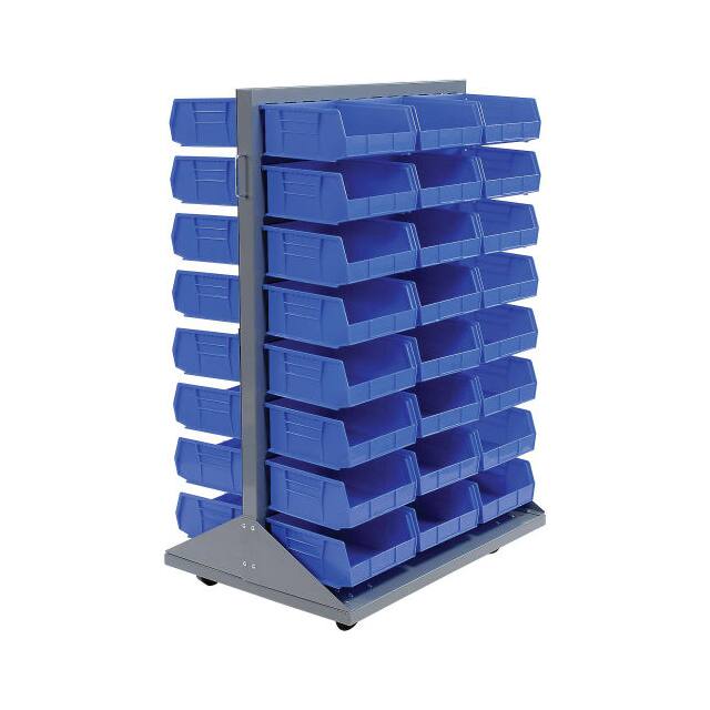 550176BL DOUBLE-SIDED MOBILE RACK W/(48)