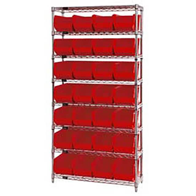 268928RD WIRE SHELVING W/28 GIANT BINS